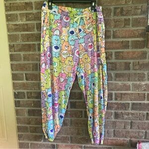 Playful Pink and Yellow Cearbear Pajama Pants